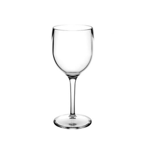 Plastik Weinglas Basic 22 cl. | Kunststoff. Dieses transparente Weinglas mit Stiel kann bedruckt und graviert werden